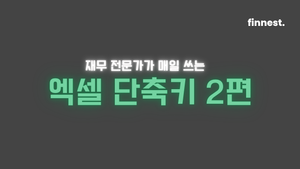 재무 전문가가 매일 쓰는 엑셀 단축키 2편