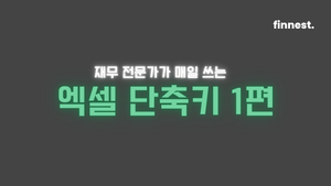 재무 전문가가 매일 쓰는 엑셀 단축키 1편